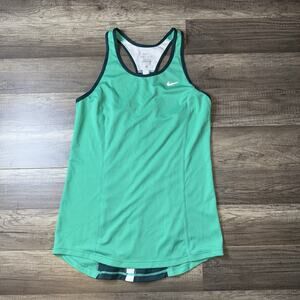 Nike Dri-FIT Women’s Racerback Athletic Tank Top Green Mesh Running Size S
